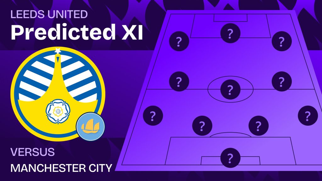 Leeds team news vs Man City and predicted lineup