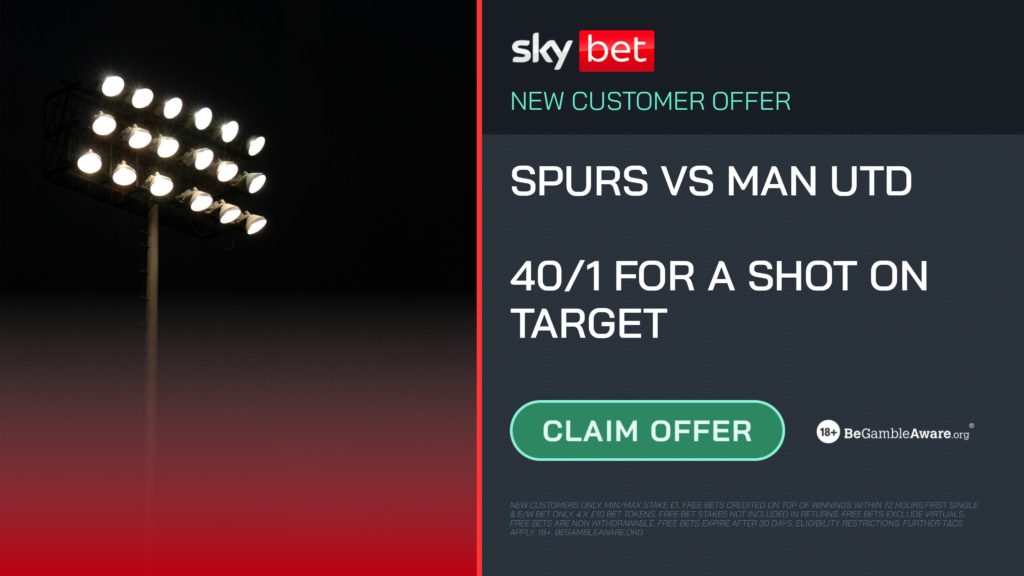Tottenham vs Man United offer page