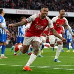 Gabriel Jesus record extended as Arsenal beat Brighton to top Premier League