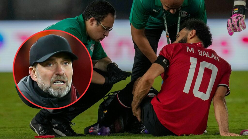 Jurgen Klopp provides Mohamed Salah injury update as Liverpool star limps off at Afcon