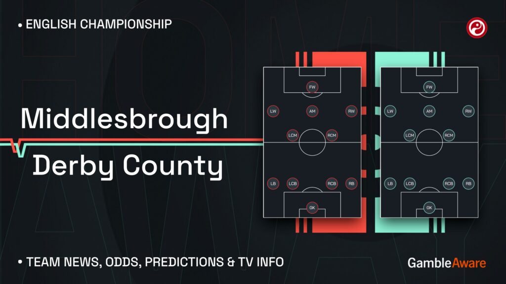 Middlesbrough vs Derby County prediction, odds, tips and team news