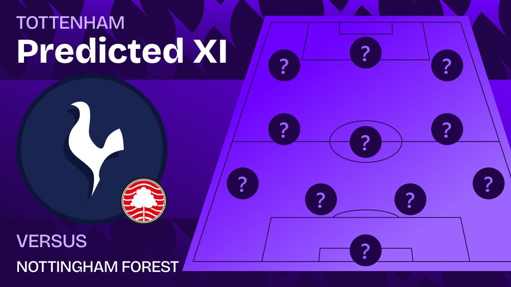 Tottenham team news vs Nottingham Forest and predicted lineup