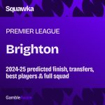 Where will Brighton finish in the 2024/25 Premier League? Predictions, odds, transfers, best players and squad