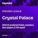 Where will Crystal Palace finish in the 2024-25 Premier League season? Odds, probable finish, signings, best players and full squad