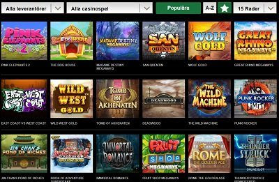 Mr Vegas Casino game selection