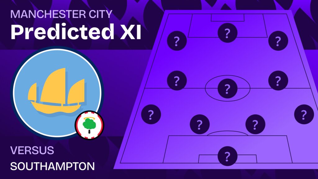 Man City team news vs Southampton and predicted lineup