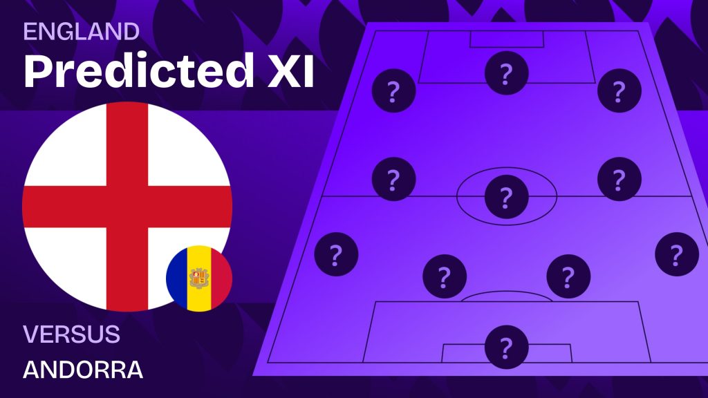 England team news vs Andorra and predicted lineup