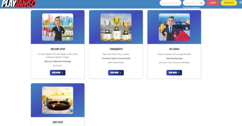 Play Jango Casino Ongoing Promotions