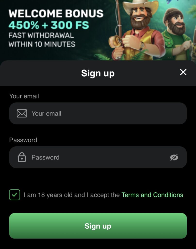 Spin Shake Casino Registration Steps 