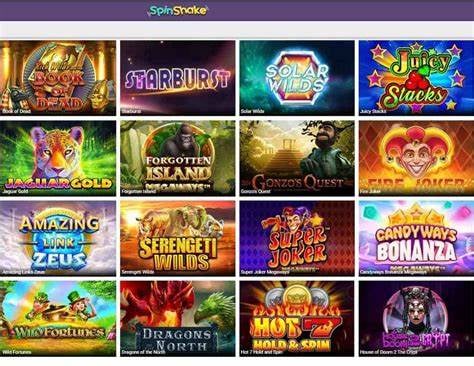 Spin Shake Casino game selection 