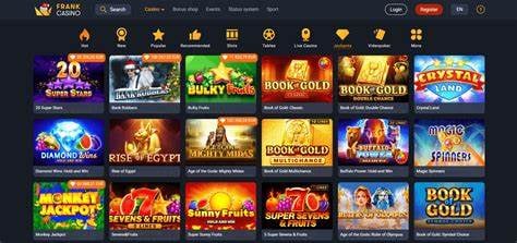 Play Frank Casino game selection