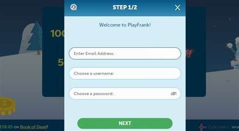 Play Frank Casino registration