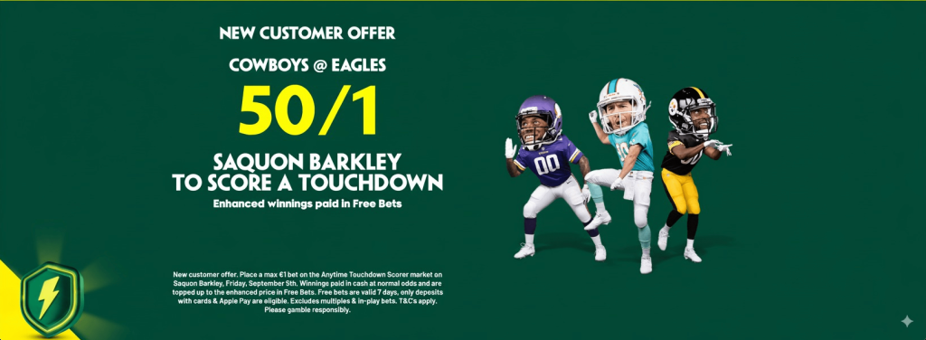 Paddy Power week 1 offer NFL