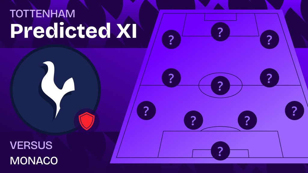 Tottenham team news vs Monaco and predicted lineup