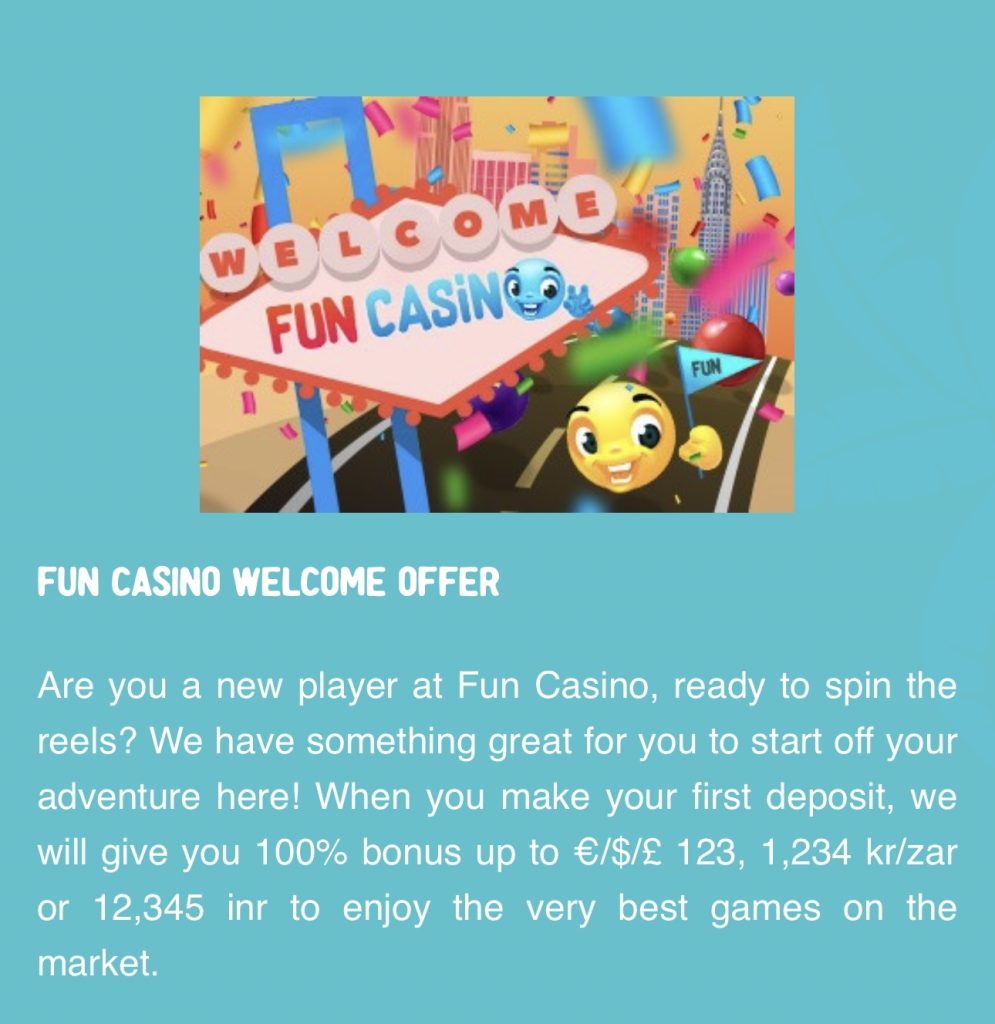 Fun Casino promotions