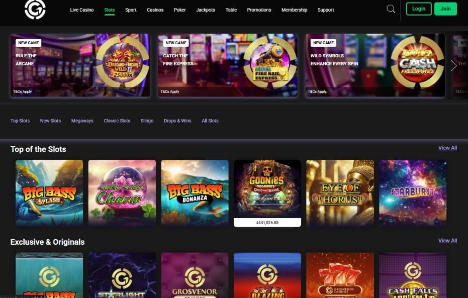 Grosvenor Casino Games
