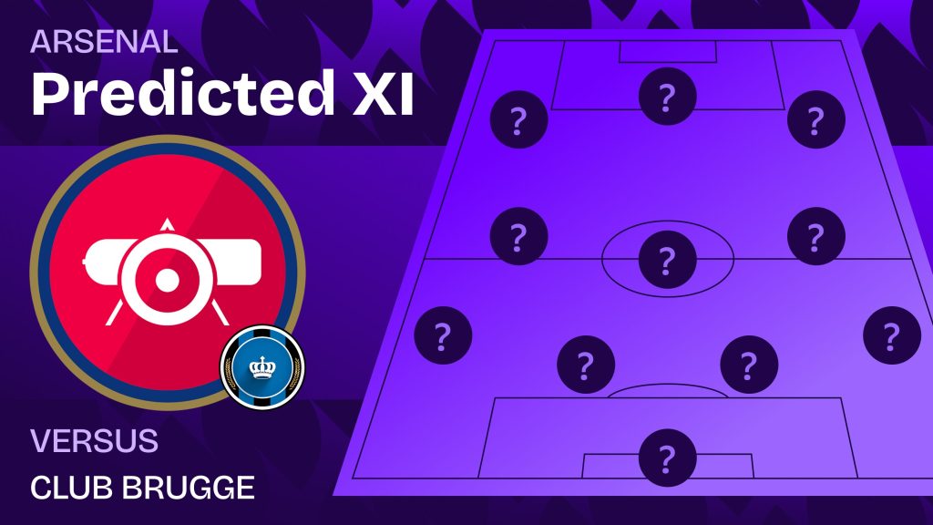 Arsenal team news vs Club Brugge and predicted lineup