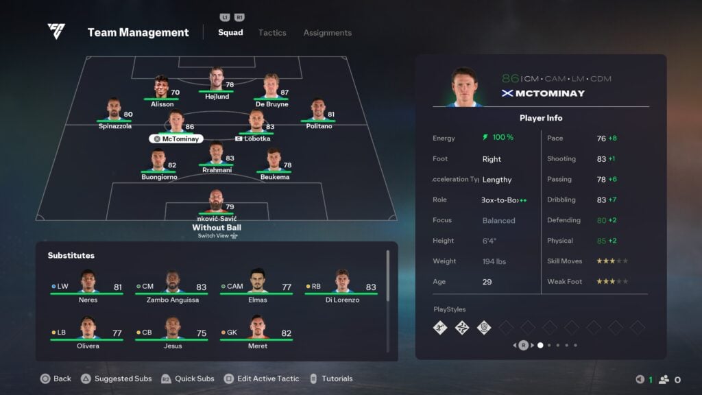 EAFC 26 4.5-star teams: Napoli