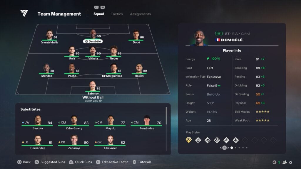 EAFC 26 5-star teams: PSG