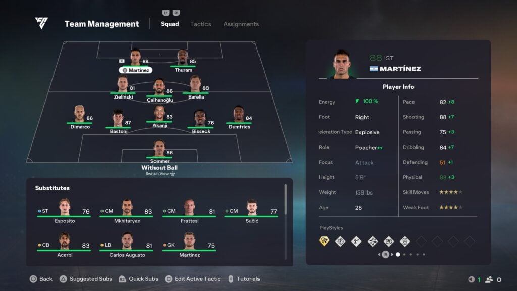 EAFC 26 5-star teams: Inter Milan