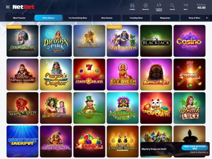 Net Bet Casino game selection 