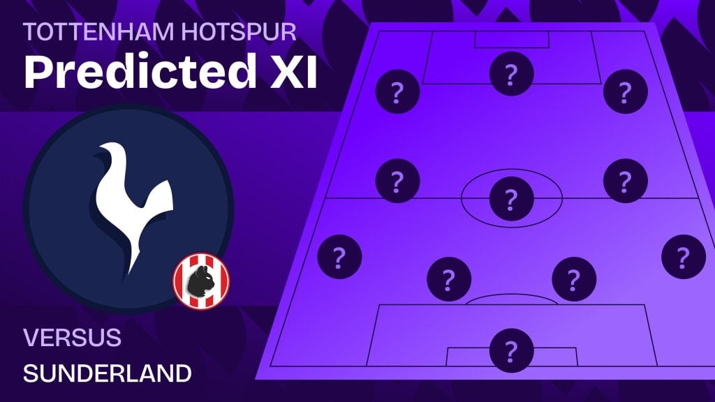 Tottenham team news vs Sunderland and predicted lineup