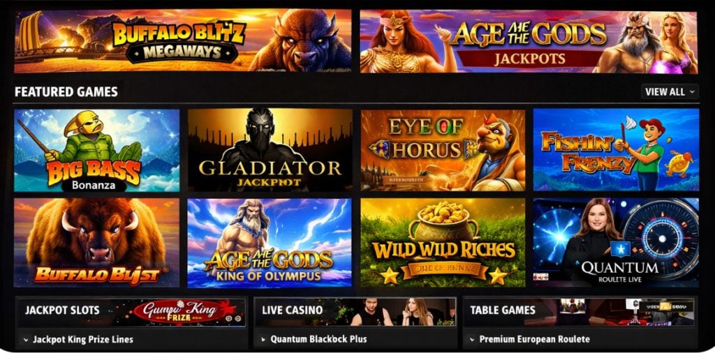 Best Odds Casino game selection