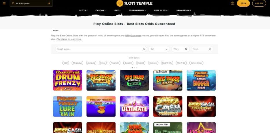 Slots Temple Casino Games
