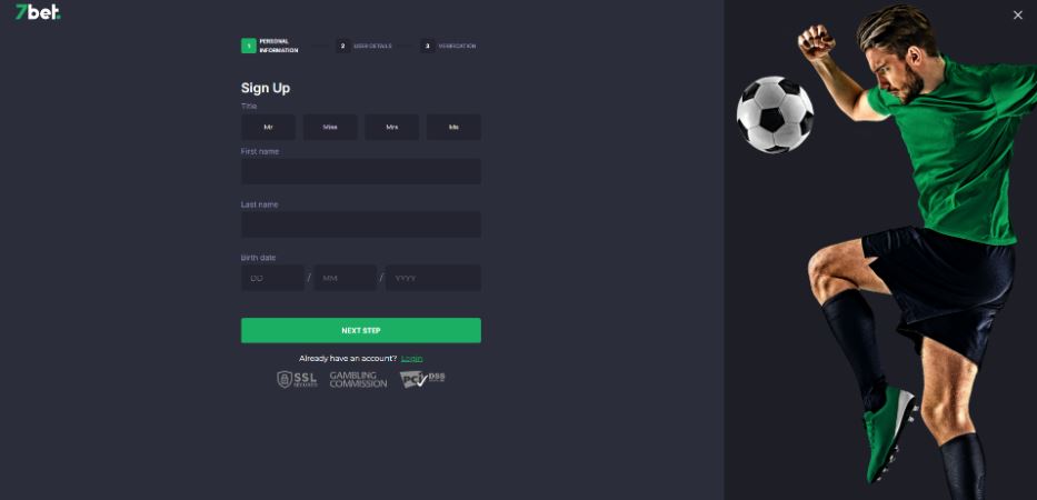 7bet Casino Registration
