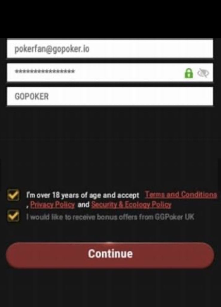 Gg Poker Casino registration 