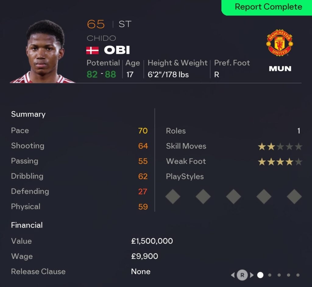 EAFC 26 Career Mode strikers: Chido Obi