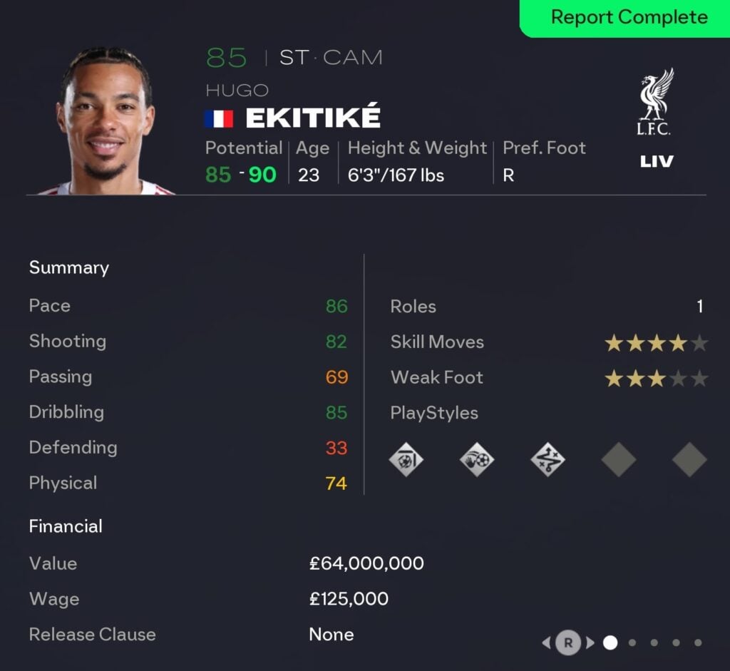 EAFC 26 Career Mode strikers: Hugo Ekitike