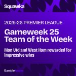 Premier League TOTW Gameweek 25: Man Utd and West Ham rewarded for impressive wins