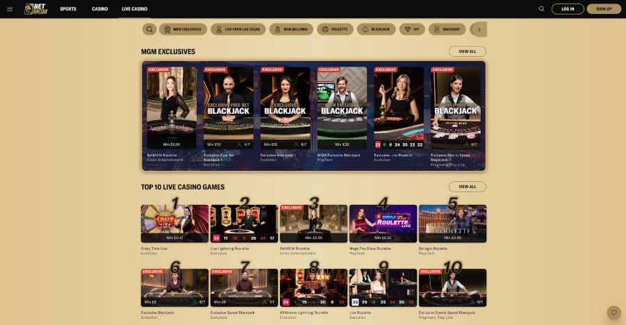 BetMGM Casino Live Dealer
