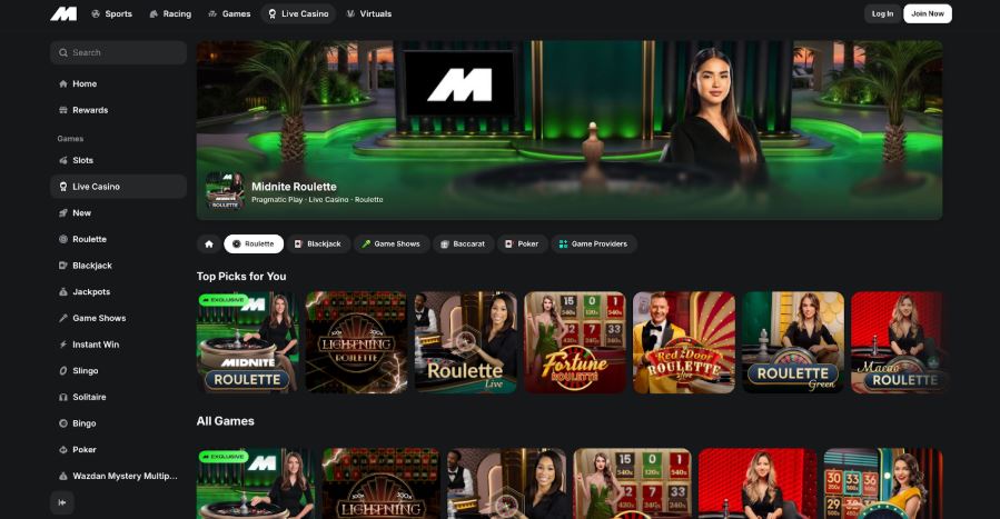 Midnite Casino Live Dealer