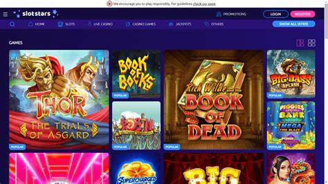 SlotStars Casino game selection 
