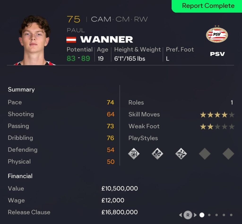 EAFC 26 Career Mode CAMs: Paul Wanner
