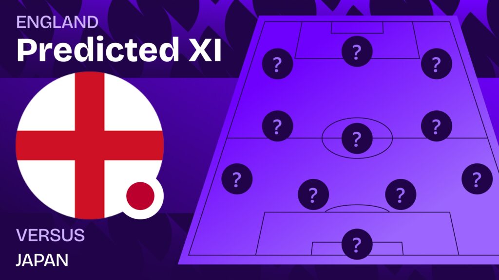 England team news vs Japan and predicted lineup
