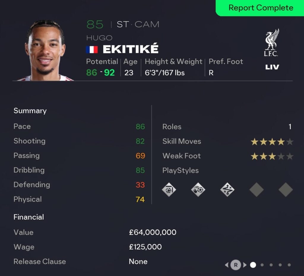 EAFC 26 Career Mode strikers: Hugo Ekitike