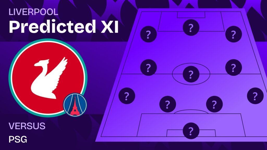 Liverpool team news vs PSG and predicted lineup