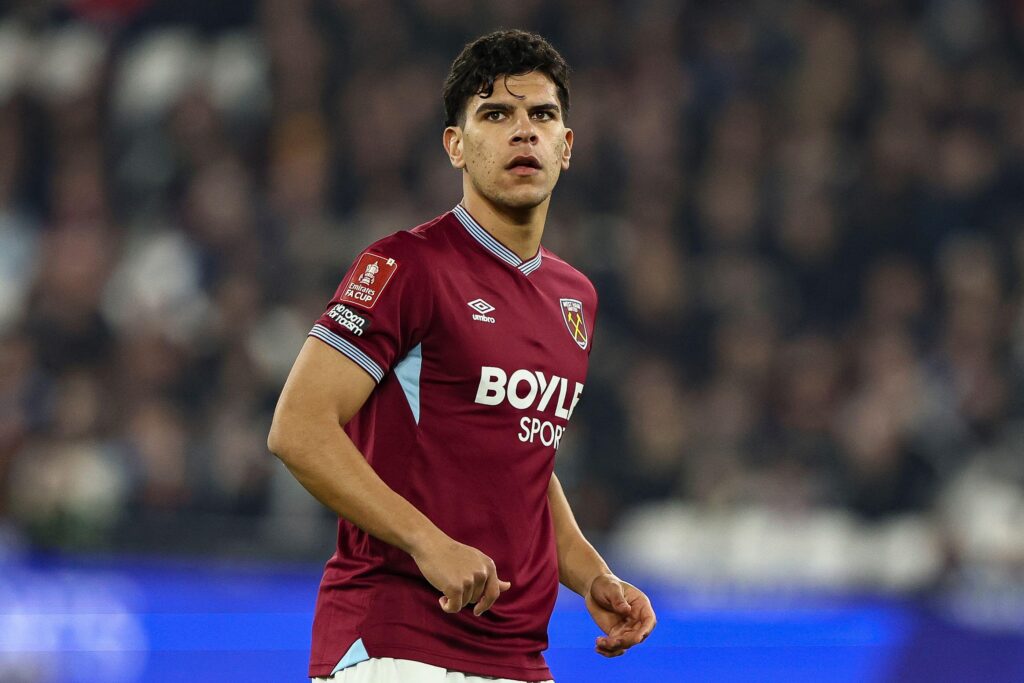 West Ham midfielder Mateus Fernandes
