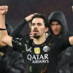PSG midfielder Vitinha celebrates win vs Liverpool