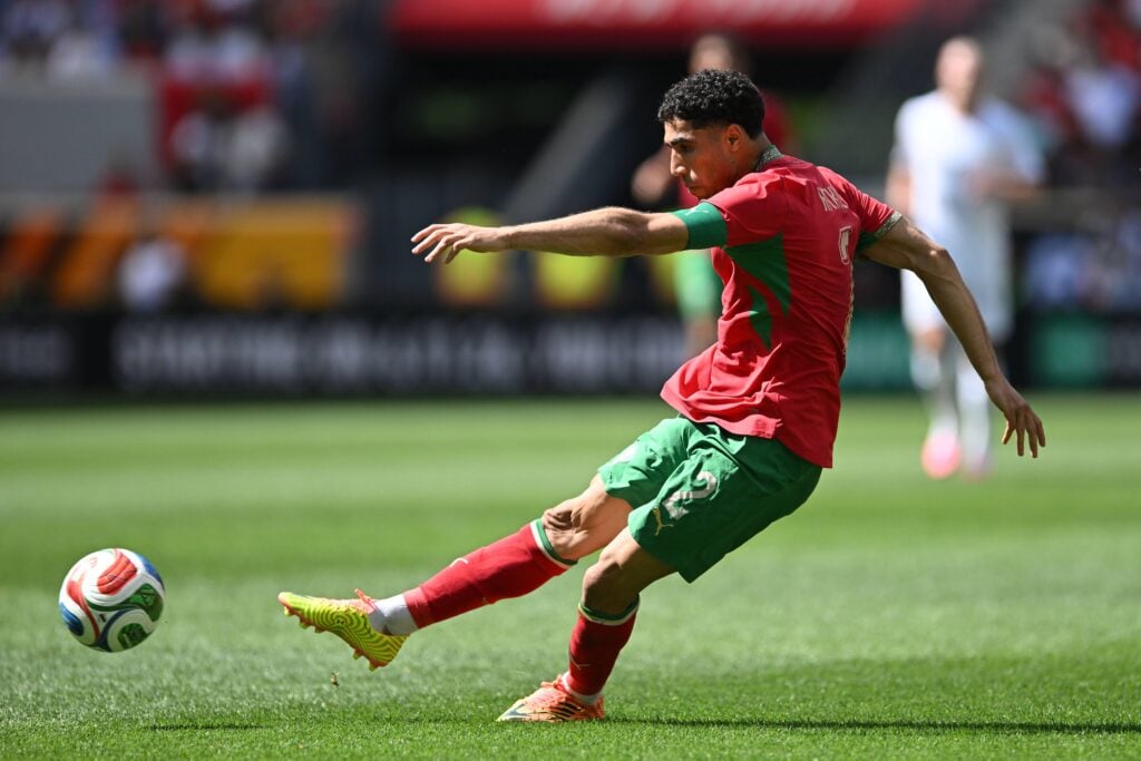 Achraf Hakimi in action for Morocco