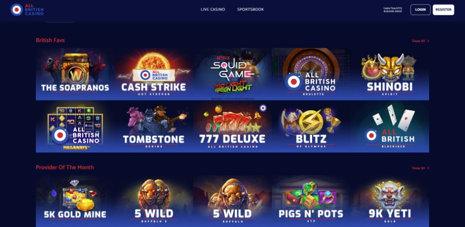 AllBritish Casino - Top Online Casinos