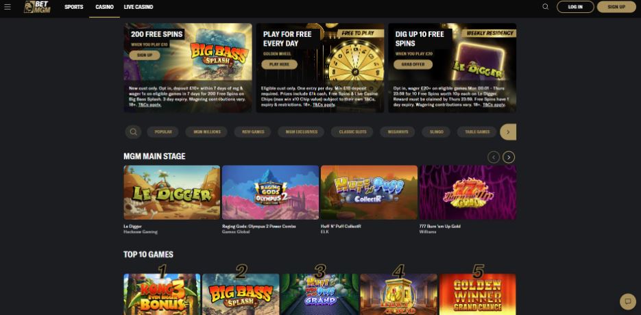BetMGM Games - Free Spins No Deposit Casinos