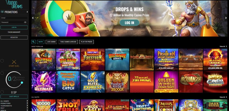 Voodoo Dreams - Free Spins No Deposit Casinos