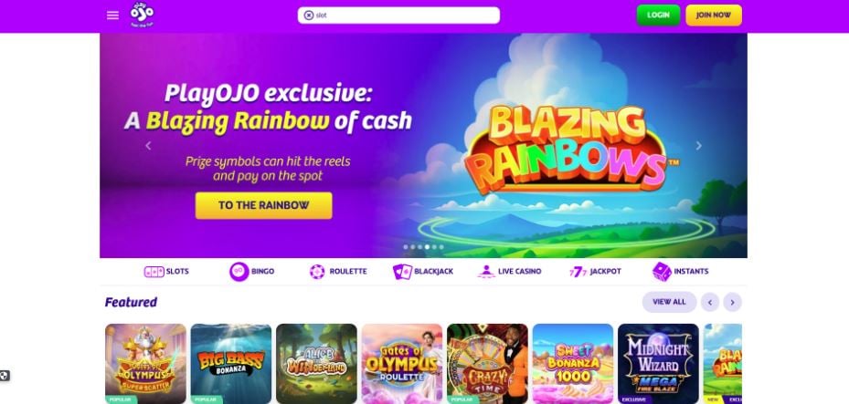 PlayOJO - Free Spins No Deposit Casinos