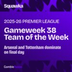 Premier League TOTW Gameweek 38: Arsenal and Tottenham dominate on final day