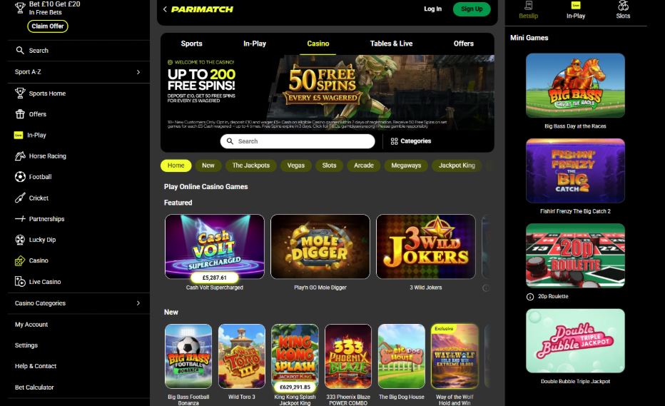 Parimatch Casino - Fast Withdrawal Casinos
