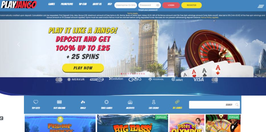 Play Jango Casino - Paypal Casinos